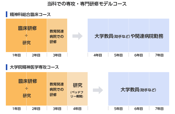 当科での専攻・専門研修モデルコース